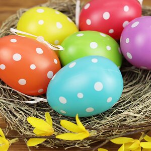 Пасхальные украшения Яйца Colours of Easter 9 см, 6 шт, подвеска Kaemingk фото 3