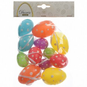 Пасхальные украшения Яйца Colours of Easter 4-6 см, 12 шт, подвеска Kaemingk фото 2