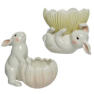 Керамический салатник Пасхальный Кролик - Rose Bunny 21*16 см Kaemingk фото 8