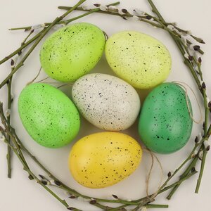 Пасхальные украшения Яйца Wonderful Easter 9 см, 6 шт, подвеска Kaemingk фото 3