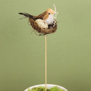 Украшение на палочке Птичка певчая в гнёздышке 35 см Kaemingk (Кейминг) фото 5
