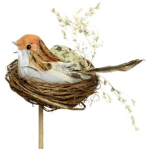Украшение на палочке Птичка певчая в гнёздышке 35 см Kaemingk (Кейминг) фото 8