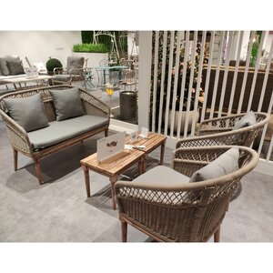 Комплект плетёной мебели Монпелье 1 диван + 2 столика + 2 кресла Kaemingk фото 4