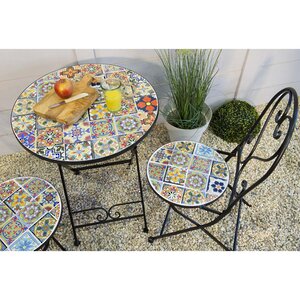 Садовый складной стол с мозаикой Порту 75*60 см, металл Kaemingk фото 2