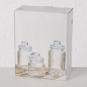 Набор стеклянных баночек для хранения Тибурсио 15-23 см, 3 шт Boltze фото 7