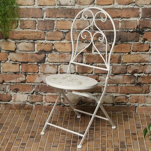 Складной стул с мозаикой Флорентин Тессера 93*51*38 см, металл