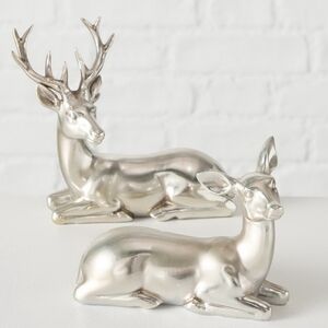 Набор декоративных фигурок Олени - Семейство Тобиа 15 см, 2 шт (Boltze, Германия). Артикул: 8424300-набор