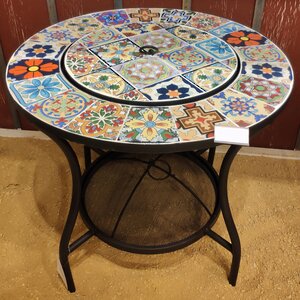 Стол для костра с мозаикой Порту 58*54 см, металл Kaemingk фото 3