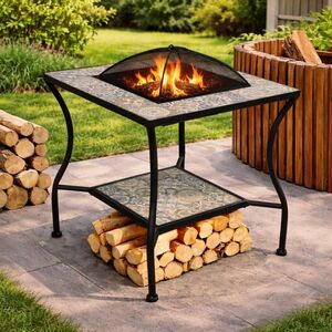 Стол для костра с мозаикой Гран Тулуз 55*55 см, металл