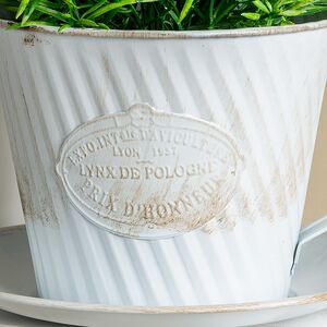 Декоративное кашпо для цветов Чашка Весенний Прованс 23*20 см, металл Kaemingk фото 4