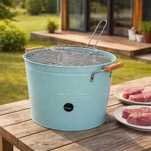 Мангал для барбекю Флэт Айрон 40*33 см мятный