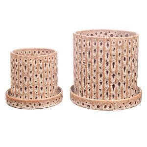 Набор декоративных кашпо Арес Людовичи с поддонами 9-13 см, 2 шт