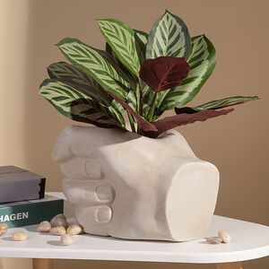 Декоративное кашпо Pugno 32 см бежевое Kaemingk фото 3