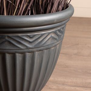 Набор декоративных кашпо Фарнезе 27-34 см серый, 2 шт, пластик Kaemingk фото 2