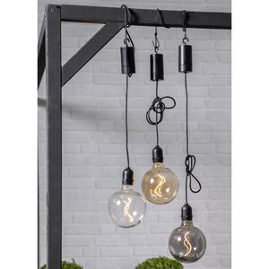 Подвесной светильник-шар Макгонагалл 18*11 см дымчатый с филаментной LED лампой, на батарейках, IP44 Star Trading фото 3