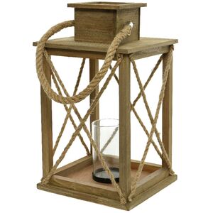 Деревянный подсвечник-фонарь Донателло 42 см Kaemingk фото 2