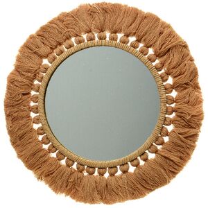 Декоративное зеркало Тель-Авив 33 см, бежевое (Kaemingk, Нидерланды). Артикул: 865053-2