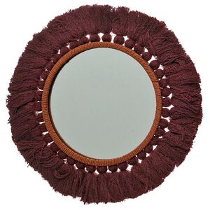 Декоративное зеркало Тель-Авив 33 см, тёмно-коричневое (Kaemingk, Нидерланды). Артикул: 865053-1