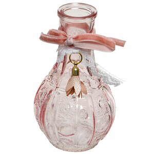 Стеклянная мини ваза Агнесс 11 см нежно-розовая Kaemingk фото 2