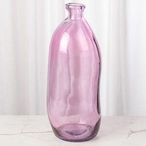Стеклянная ваза-бутылка Нувола 35 см розовая Kaemingk (Кейминг) фото 3