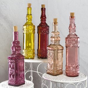 Набор стеклянных бутылок Византия 32-35 см, 5 шт (Kaemingk, Нидерланды). Артикул: ID64537