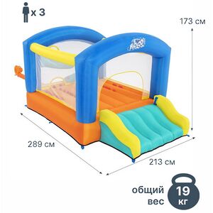 Надувной батут с горкой Leap & Play 289*213*173 см Bestway фото 2