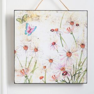 Деревянное панно Прованс - Цветущие Ромашки 24*24 см (Kaemingk, Нидерланды). Артикул: 879869-3