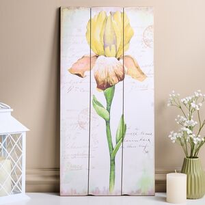 Деревянное панно Прованс - Цветущий Ирис 60*30 см