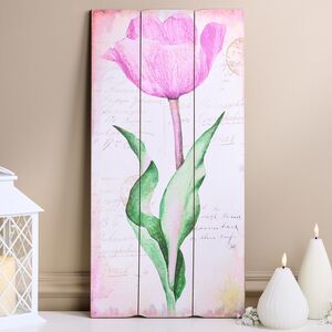 Деревянное панно Прованс - Аметистовый Тюльпан 60*30 см Kaemingk фото 1