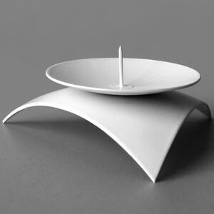 Подсвечник Портленд на 1 свечу, 9*4 см, белый (Омский Свечной, Россия). Артикул: 890220