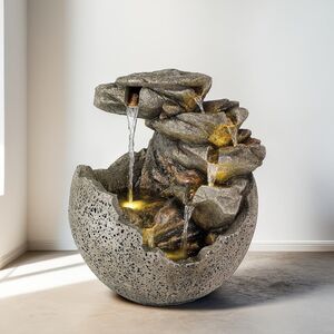 Декоративный фонтан Рейнфолл 60 см с LED подсветкой Winter Deco фото 2