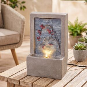 Декоративный фонтан Геффен 23*15 см с LED подсветкой