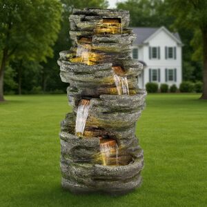 Садовый фонтан Водопад Гранд-Фолс 202 см с LED подсветкой Winter Deco фото 2