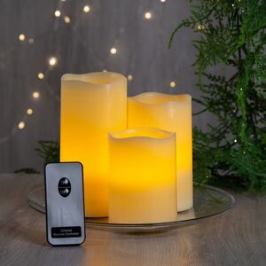 Набор светодиодных свечей Рассвет 3 шт с пультом, на батарейках (Kaemingk, Нидерланды). Артикул: 894166