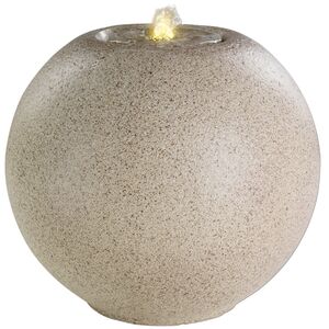 Декоративный фонтан шар Сан-Миниато 40 см кремовый, с LED подсветкой Kaemingk фото 4