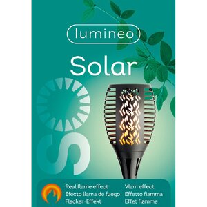 Садовый фонарь - факел Solar Flame на солнечной батарее 47*10 см с эффектом пламени, IP44 Kaemingk фото 2