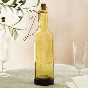 Садовый светильник - бутылка Solar Firefly на солнечной батарее 31 см, 10 теплых белых LED ламп, оливковый IP44 Kaemingk фото 4