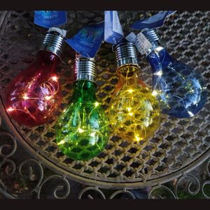 Подвесной светильник на солнечной батарее Лампочка Solar Colors 14 см с теплыми белыми LED, жёлтый, IP44 Kaemingk фото 4