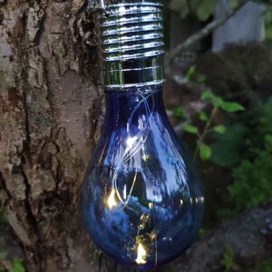 Подвесной светильник на солнечной батарее Лампочка Solar Colors 14 см с теплыми белыми LED, синий, IP44 Kaemingk (Кейминг) фото 3
