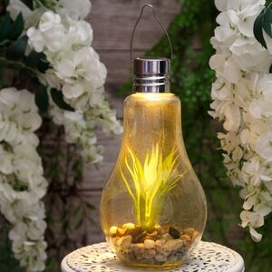 Подвесной светильник на солнечной батарее Лампочка Флора Solar 22 см с зелёным цветком, IP44 Kaemingk фото 2