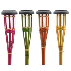 Набор фонарей на солнечной батарее Solar Costa Rica 54 см, 4 шт, с эффектом живого пламени, IP44 Kaemingk фото 3