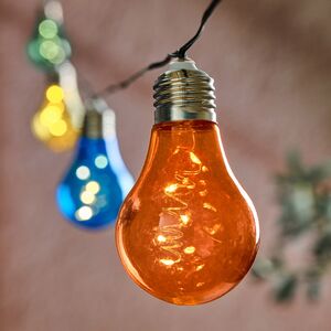 Гирлянда лампочки на солнечной батарее Solar Colors, 10 разноцветных ламп с теплым белым свечением с мерцанием, 4.5 м, черный ПВХ, IP44 Kaemingk (Кейминг) фото 4