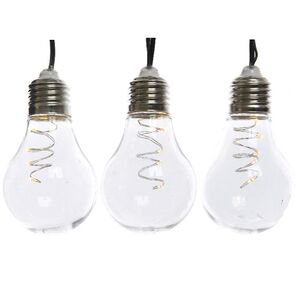 Гирлянда лампочки на солнечной батарее Solar Pure, 10 ламп с теплым белым свечением с мерцанием, 4.5 м, черный ПВХ, IP44 Kaemingk фото 3