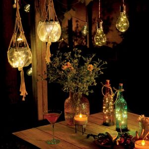 Подвесной солнечный светильник Лампочка Solar Montana 14 см, с теплыми белыми LED, IP44 Kaemingk фото 2