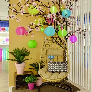 Подвесной солнечный светильник Лампочка Solar Party 17 см с теплыми белыми LED, оранжевый, IP44 Kaemingk фото 6