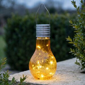 Подвесной солнечный светильник Лампочка Лендлер 17 см с теплыми белыми LED, оранжевый, IP44 Kaemingk (Кейминг) фото 2