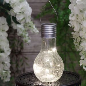 Подвесной солнечный светильник Лампочка Solar Crystal 17 см с теплыми белыми LED, IP44 Kaemingk (Кейминг) фото 2