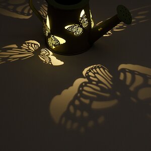 Садовый солнечный светильник Лейка Solar Butterfly 28*15 см зелёная, IP44 Kaemingk фото 2