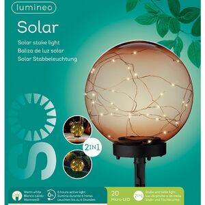 Садовый солнечный светильник Solar Tadema Amber 28*20 см, IP44 Kaemingk фото 5