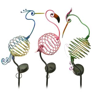 Садовый светильник на солнечной батарее Solar - Синий Павлин 80 см, 25 тёплых белых LED ламп, IP44 Kaemingk фото 3